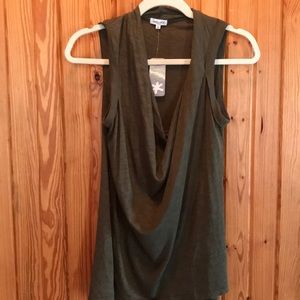 Splendid Sleeveless top in army green